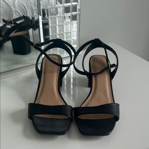 a new day Black Strappy Heels